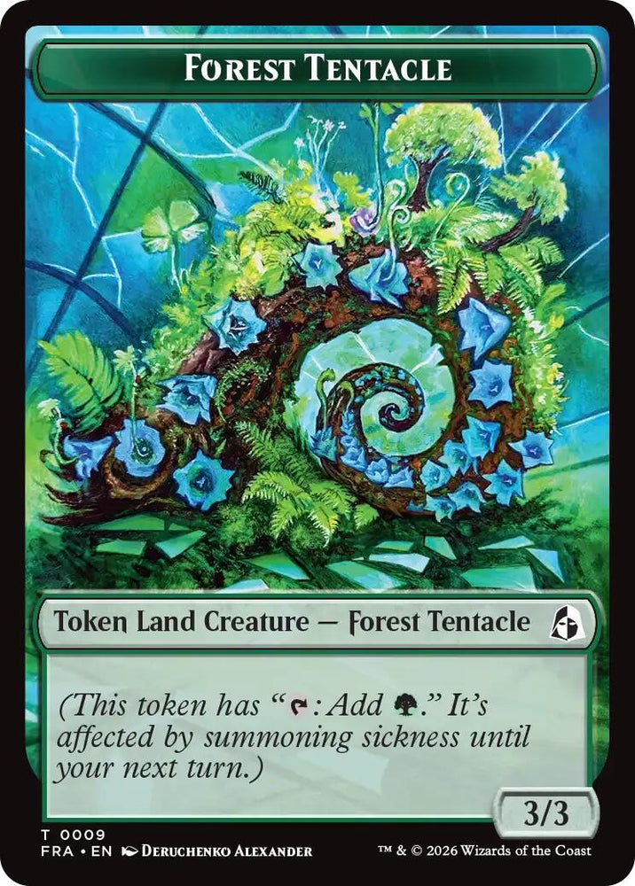 Image for Forest Tentacle // Beast Double-Sided Token [Reality Fracture] (FRA) - Magic: The Gathering