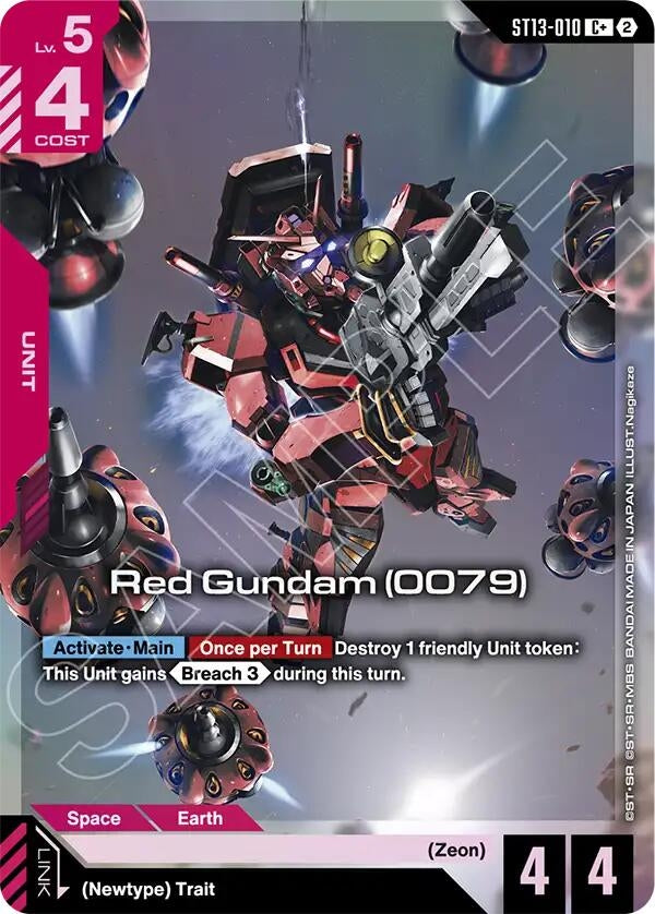 Image for Red Gundam (0079) (C+) [Starter Deck 13: Silent Barrage] (ST13) - Gundam Card Game