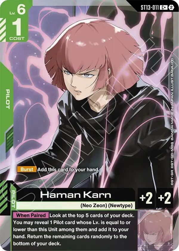 Image for Haman Karn (C+) [Starter Deck 13: Silent Barrage] (ST13) - Gundam Card Game