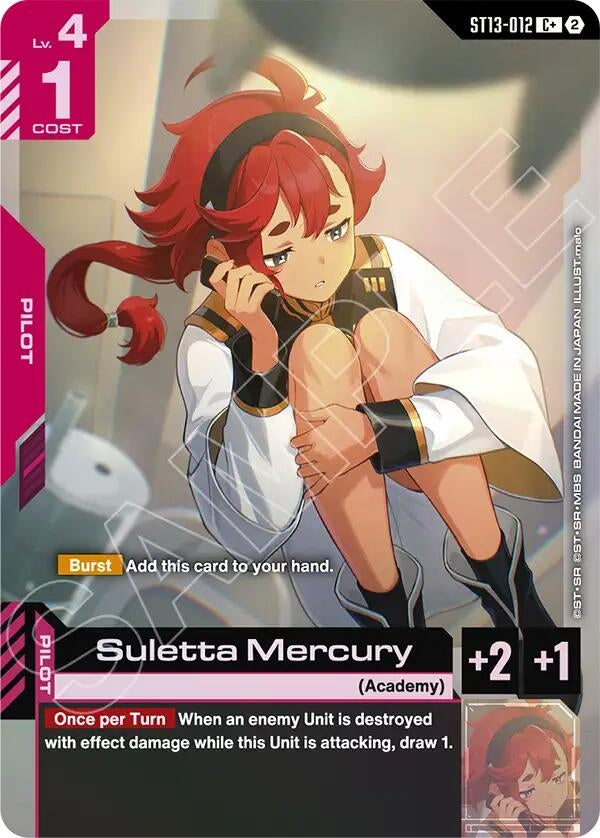 Image for Suletta Mercury (C+) [Starter Deck 13: Silent Barrage] (ST13) - Gundam Card Game