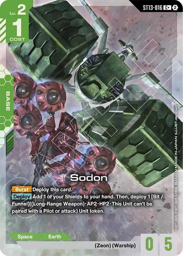 Image for Sodon (C+) [Starter Deck 13: Silent Barrage] (ST13) - Gundam Card Game
