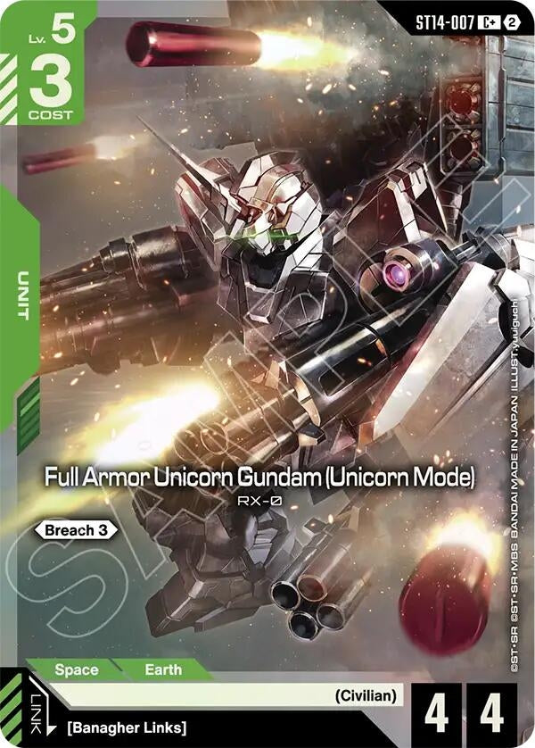 Image for Full Armor Unicorn Gundam (Unicorn Mode) (C+) [Starter Deck 14: Heavy Dominion] (ST14) - Gundam Card Game