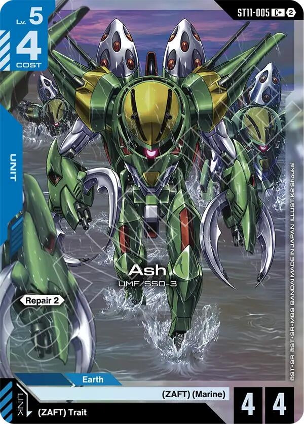 Image for Ash (C+) [Starter Deck 11: Aquatic Assault] (ST11) - Gundam Card Game