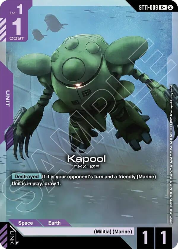 Image for Kapool (C+) [Starter Deck 11: Aquatic Assault] (ST11) - Gundam Card Game
