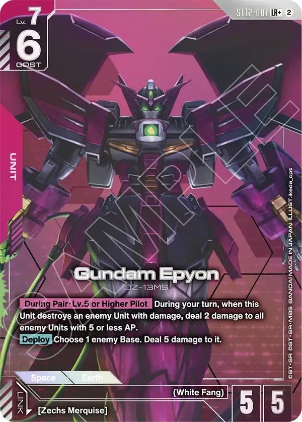 Image for Gundam Epyon (LR+) [Starter Deck 12: Raging Onslaught] (ST12) - Gundam Card Game