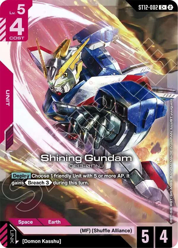 Image for Shining Gundam (C+) [Starter Deck 12: Raging Onslaught] (ST12) - Gundam Card Game