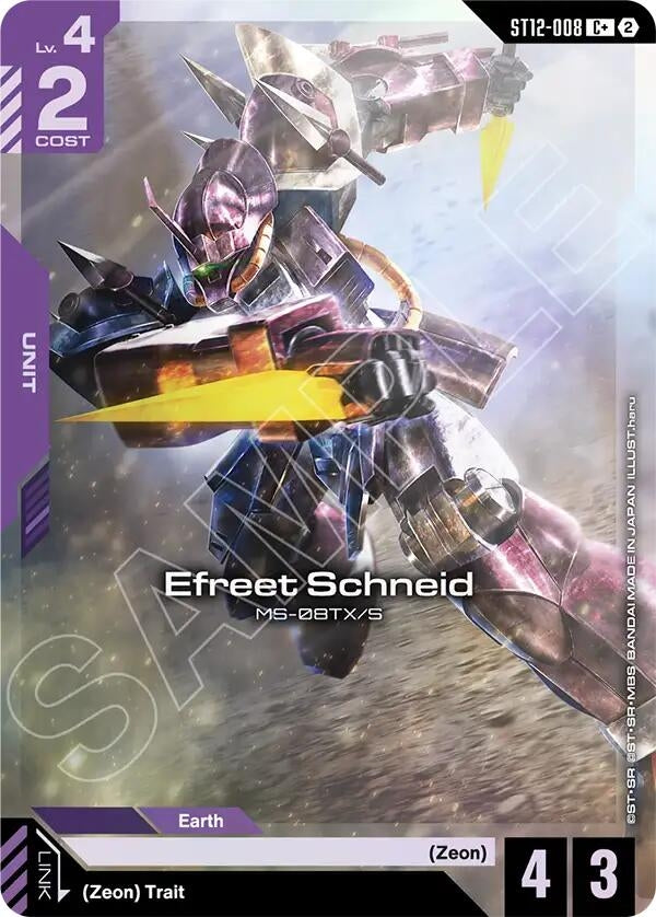 Image for Efreet Schneid (C+) [Starter Deck 12: Raging Onslaught] (ST12) - Gundam Card Game