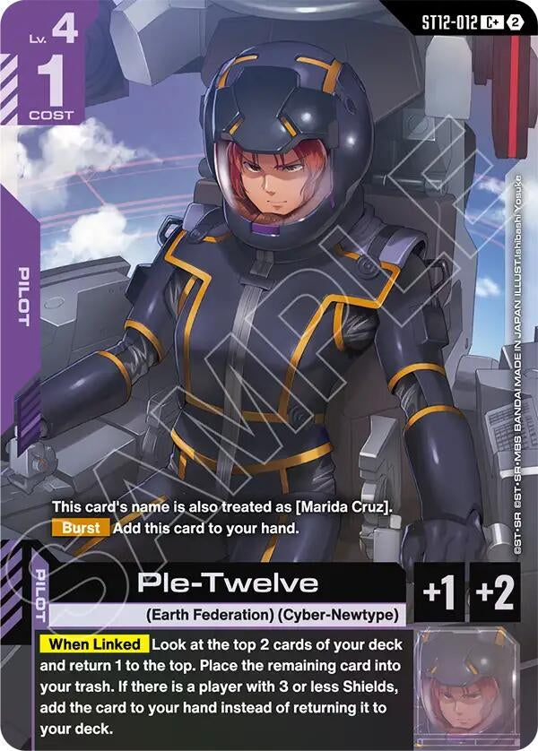 Image for Ple-Twelve (C+) [Starter Deck 12: Raging Onslaught] (ST12) - Gundam Card Game