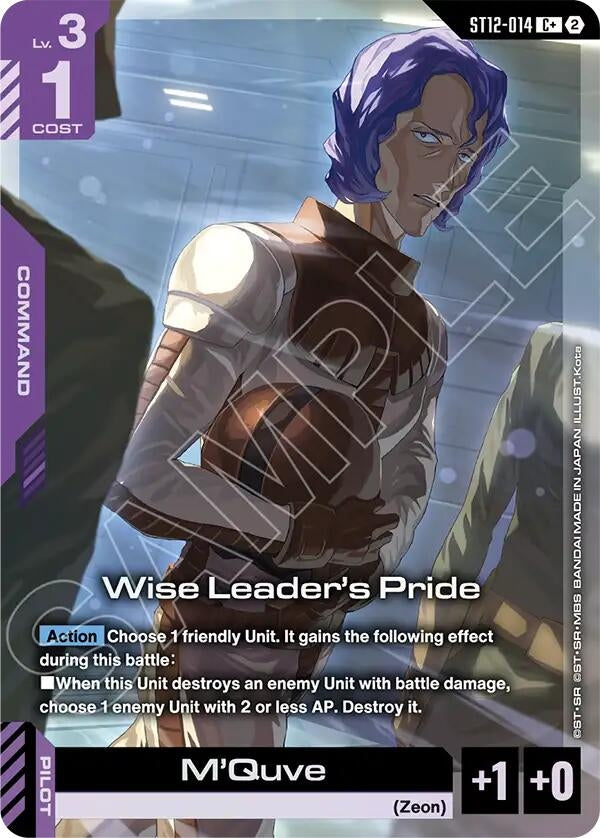 Image for Wise Leader's Pride (C+) [Starter Deck 12: Raging Onslaught] (ST12) - Gundam Card Game