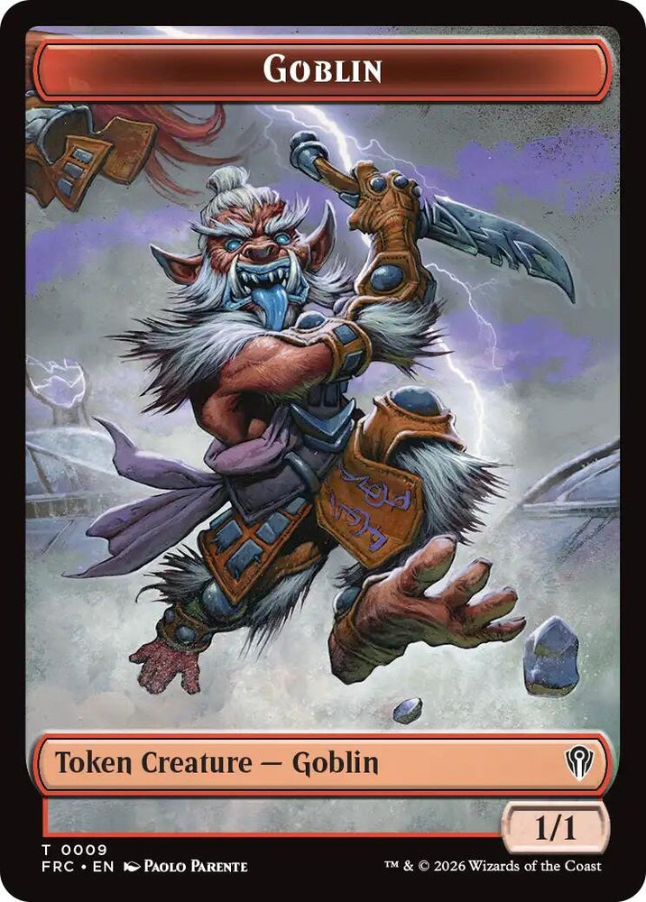 Image for Goblin // Spirit Double-Sided Token [Commander: Reality Fracture] (FRC) - Magic: The Gathering