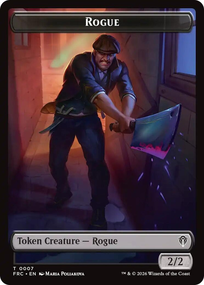Image for Rogue // Zombie Army Double-Sided Token [Commander: Reality Fracture] (FRC) - Magic: The Gathering