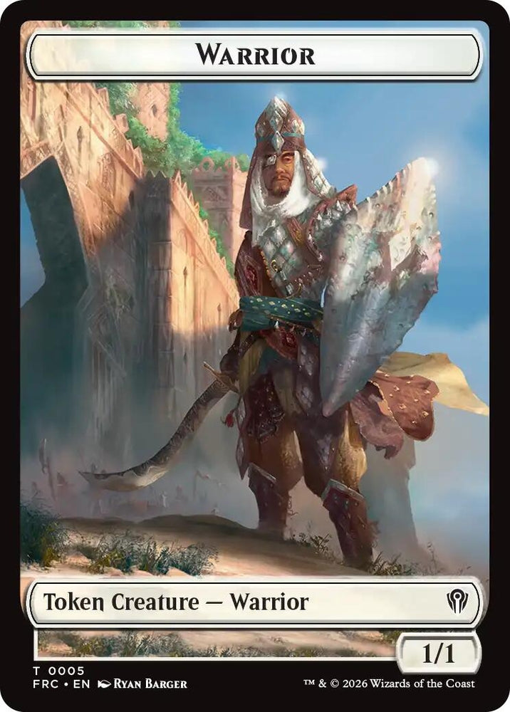Image for Warrior // Insect Double-Sided Token [Commander: Reality Fracture] (FRC) - Magic: The Gathering