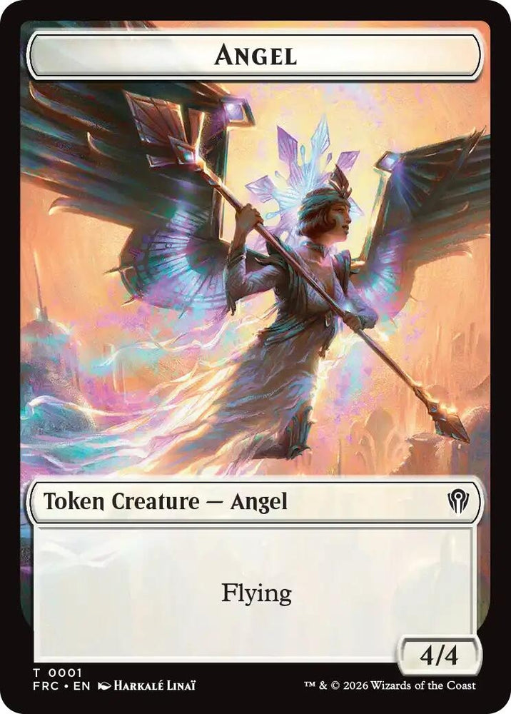 Image for Angel // Myr Double-Sided Token [Commander: Reality Fracture] (FRC) - Magic: The Gathering