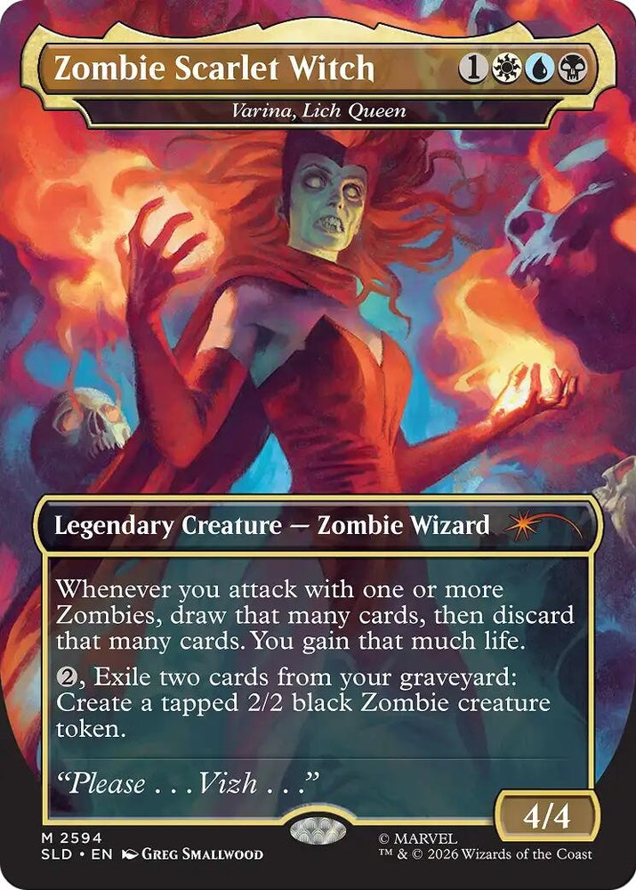 Image for Zombie Scarlet Witch - Varina, Lich Queen [Secret Lair Drop Series] (SLD) - Magic: The Gathering