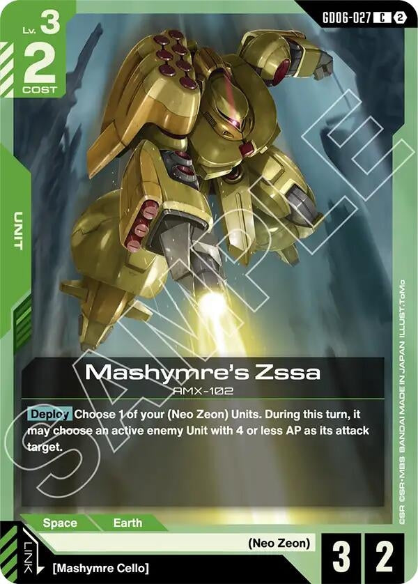 Image for Mashymre's Zssa [Stardust Trails] (GD06) - Gundam Card Game