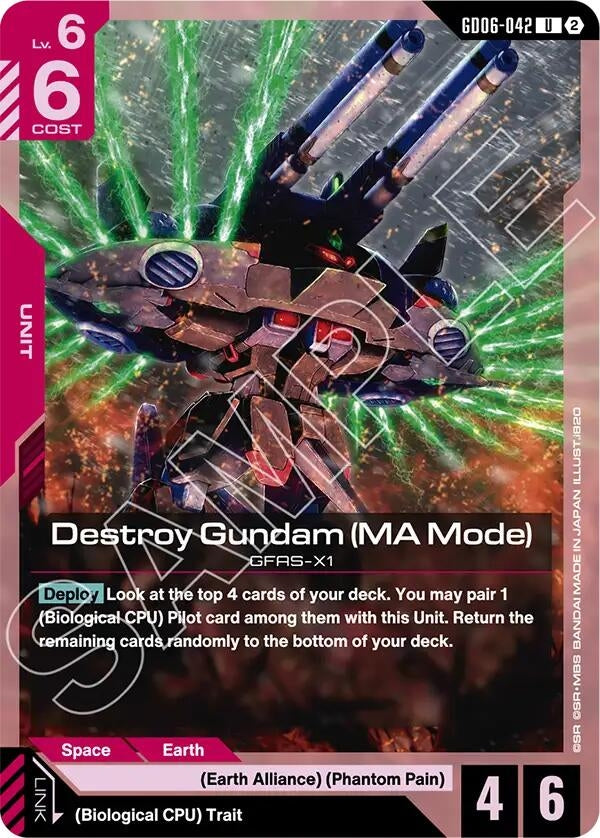 Image for Destroy Gundam (MA Mode) [Stardust Trails] (GD06) - Gundam Card Game