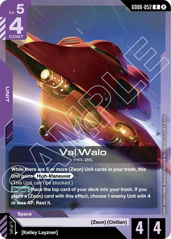Image for Val Walo [Stardust Trails] (GD06) - Gundam Card Game