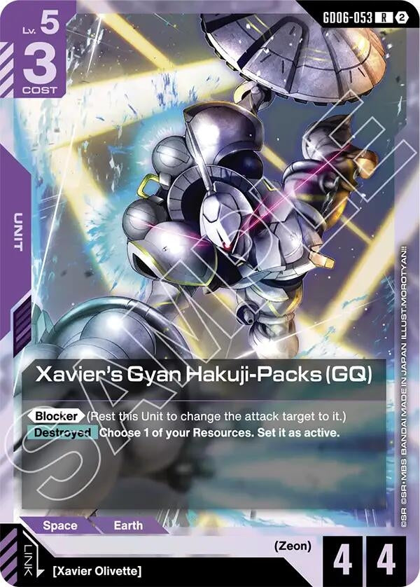 Image for Xavier's Gyan Hakuji-Packs (GQ) [Stardust Trails] (GD06) - Gundam Card Game