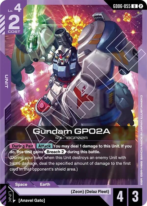 Image for Gundam GP02A (GD06-055) [Stardust Trails] (GD06) - Gundam Card Game