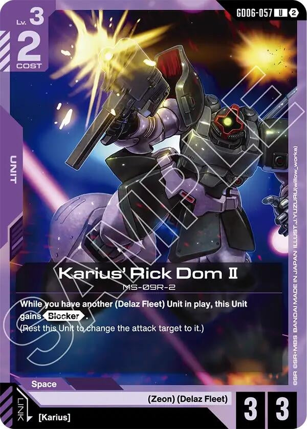 Image for Karius' Rick Dom II [Stardust Trails] (GD06) - Gundam Card Game