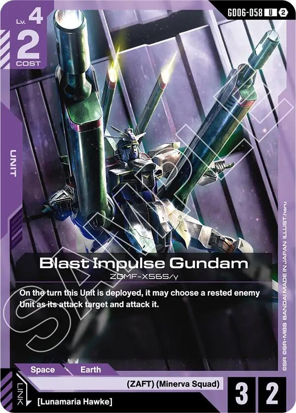 Image for Blast Impulse Gundam [Stardust Trails] (GD06) - Gundam Card Game