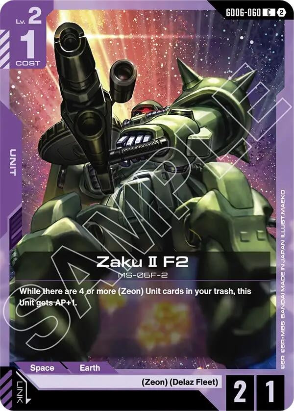 Image for Zaku II F2 [Stardust Trails] (GD06) - Gundam Card Game