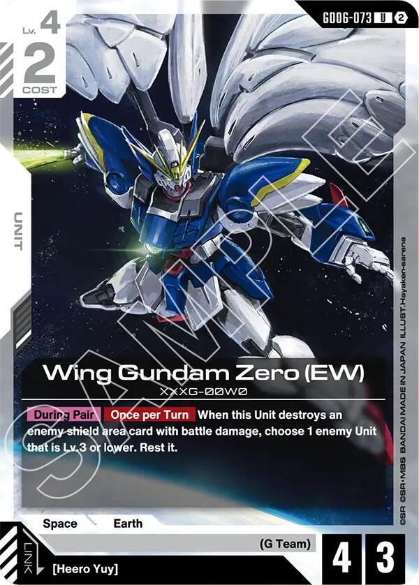 Image for Wing Gundam Zero (EW) [Stardust Trails] (GD06) - Gundam Card Game