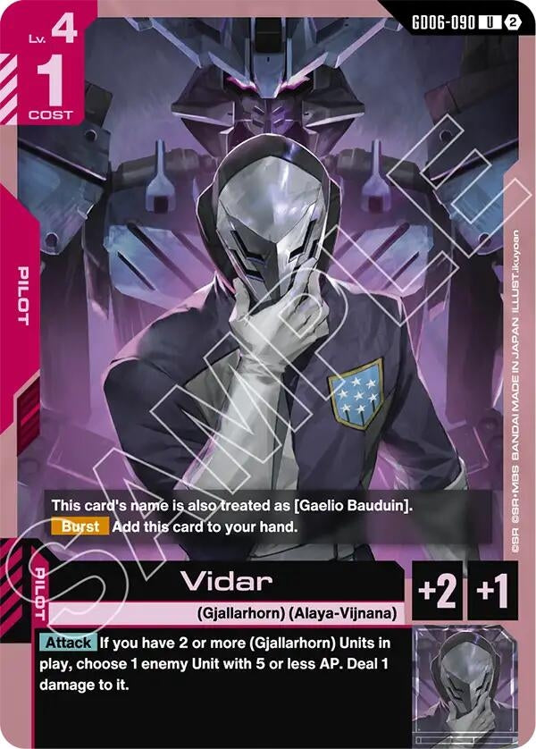 Image for Vidar [Stardust Trails] (GD06) - Gundam Card Game
