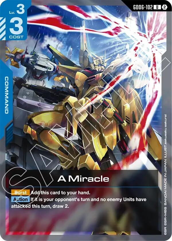 Image for A Miracle [Stardust Trails] (GD06) - Gundam Card Game