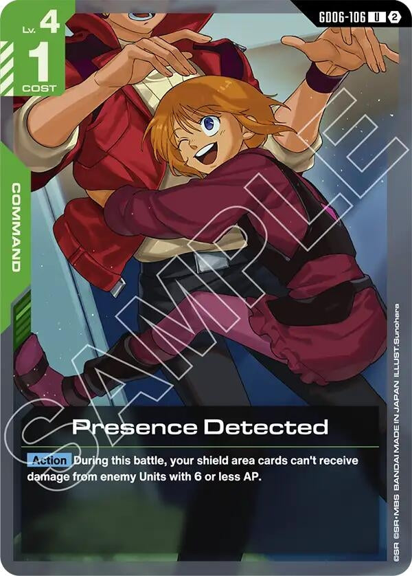 Image for Presence Detected [Stardust Trails] (GD06) - Gundam Card Game