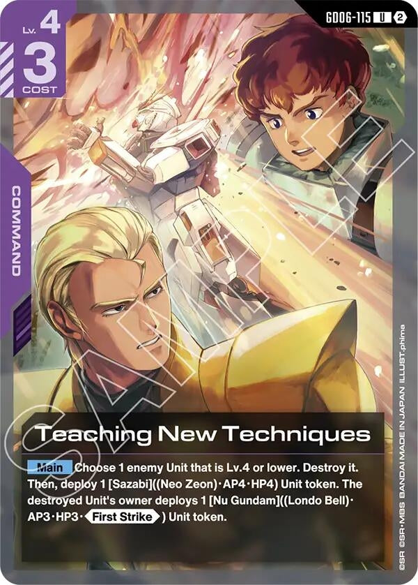Image for Teaching New Techniques [Stardust Trails] (GD06) - Gundam Card Game