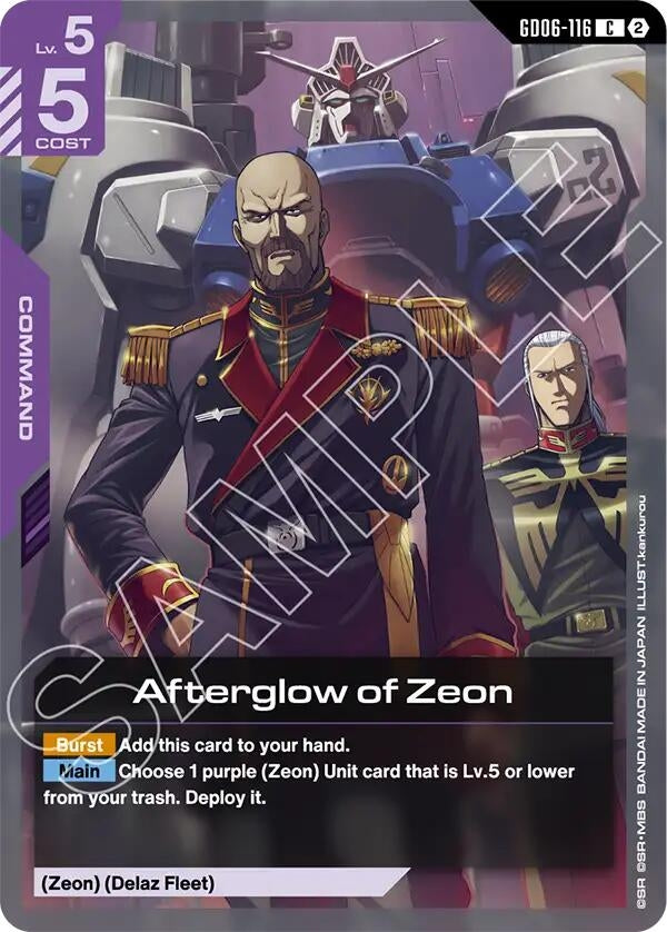 Image for Afterglow of Zeon [Stardust Trails] (GD06) - Gundam Card Game