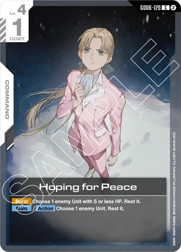 Image for Hoping for Peace [Stardust Trails] (GD06) - Gundam Card Game