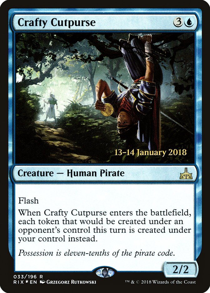 Crafty Cutpurse (Prerelease) [Rivals of Ixalan Prerelease Promos]