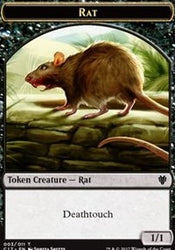 Rat (003) // Cat (001) Double-sided Token [Commander 2017 Tokens]