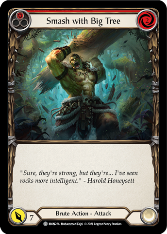 Smash with Big Tree (Red) [MON226-RF] (Monarch) 1st Edition Rainbow Foil