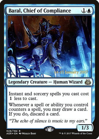 Baral, Chief of Compliance  (Prerelease) [Aether Revolt Prerelease Promos]