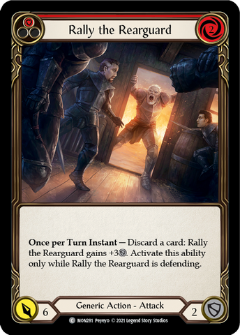 Rally the Rearguard (Red) [MON281-RF] (Monarch) 1st Edition Rainbow Foil