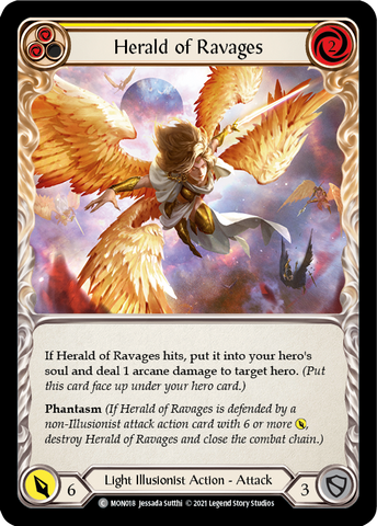 Herald of Ravages (Yellow) [MON018] (Monarch) 1st Edition Normal