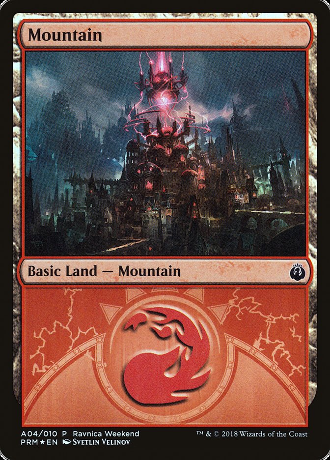 Mountain (#A04) [Guilds of Ravnica Ravnica Weekend]