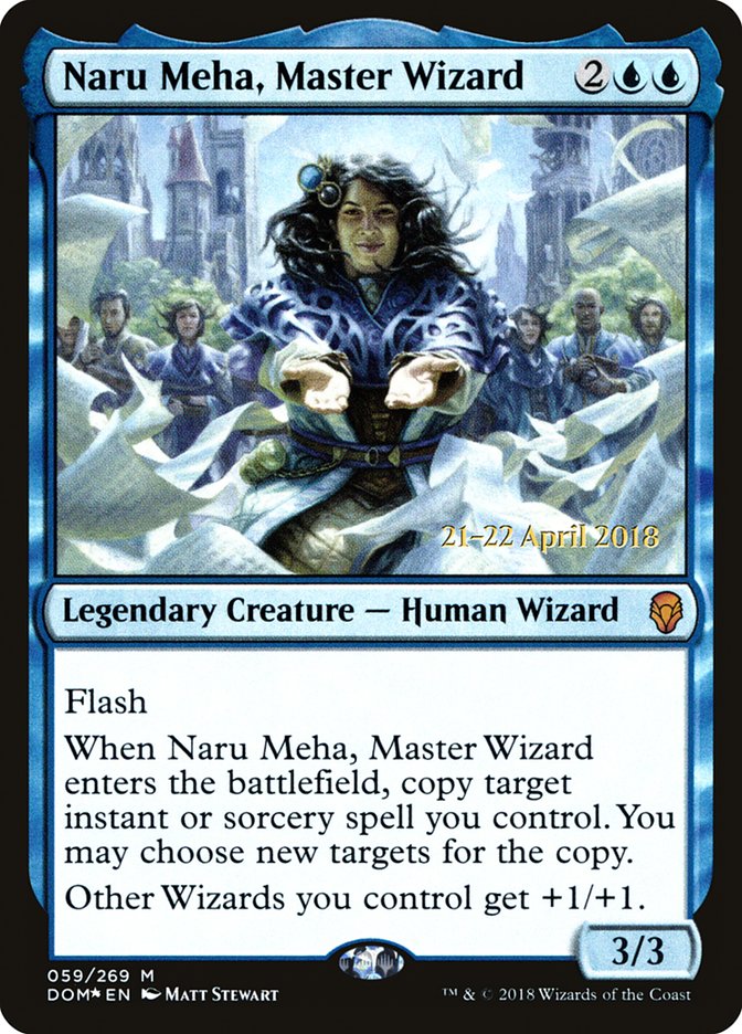 Naru Meha, Master Wizard  (Prerelease) [Dominaria Prerelease Promos]
