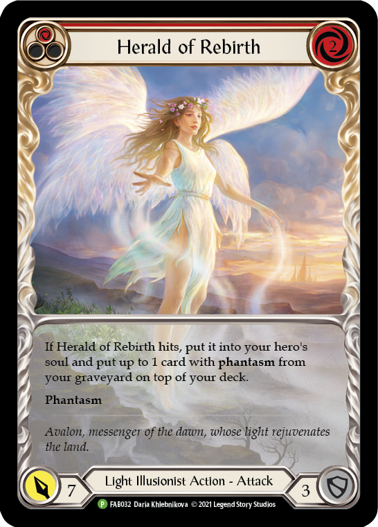 Herald of Rebirth (Red) [FAB032] (Promo) Rainbow Foil