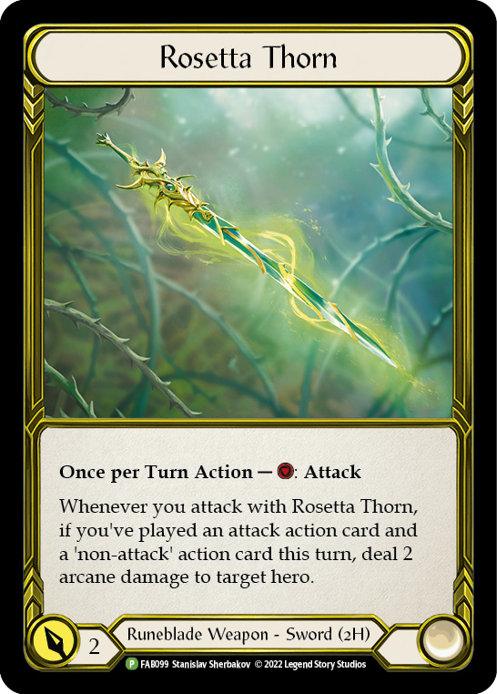 Rosetta Thorn (Golden) [FAB099] (Promo) Cold Foil