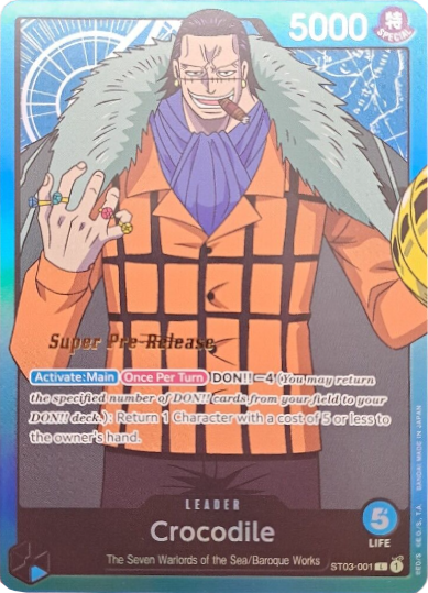 Crocodile (001) (ST03-001) [Super Pre-Release Starter Deck: The Seven Warlords of the Sea]