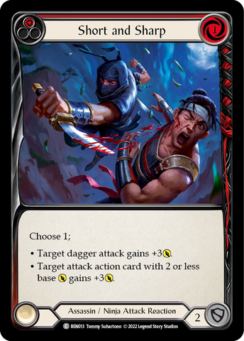 Short and Sharp (Red) [BEN013] [Outsiders Benji Blitz Deck]