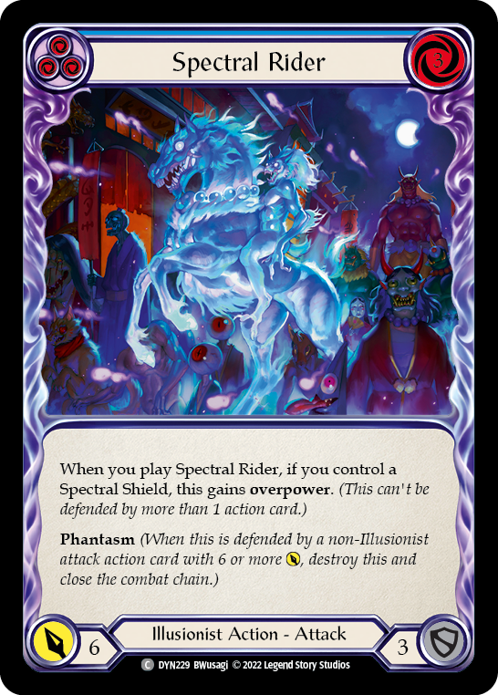 Spectral Rider (Blue) [DYN229] (Dynasty) Rainbow Foil