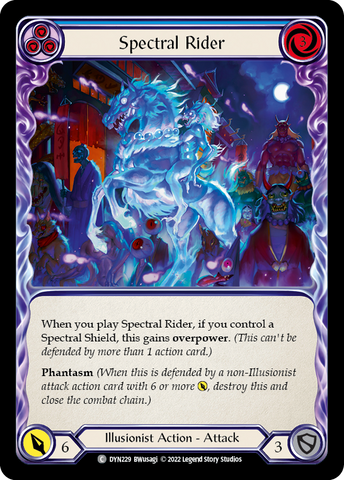 Spectral Rider (Blue) [DYN229] (Dynasty) Rainbow Foil