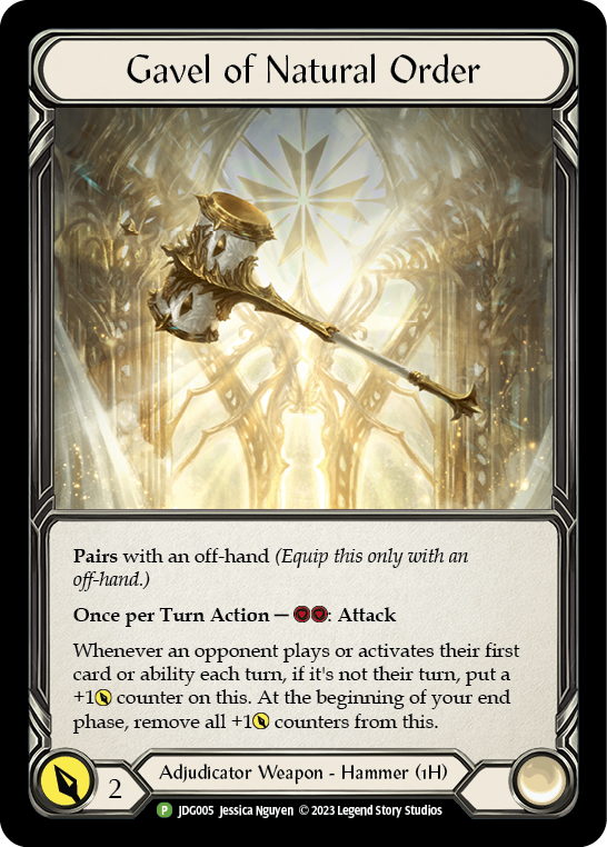 Gavel of Natural Order [JDG005] (Promo) Cold Foil