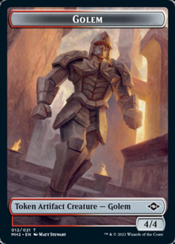 Clue Token (#15) // Golem Token [Modern Horizons 2 Tokens]