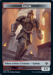 Clue Token (#15) // Golem Token [Modern Horizons 2 Tokens]